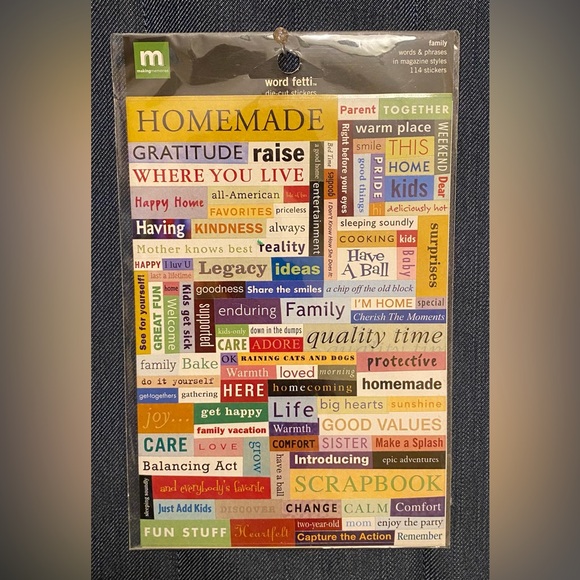 SCRAPBOOKING for the first time Book; Word fetti stickers (114 count); NWT. - Picture 3 of 6